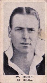 1934 Godfrey Phillips Victorian League and Association Footballers #36 Bill Mohr Front